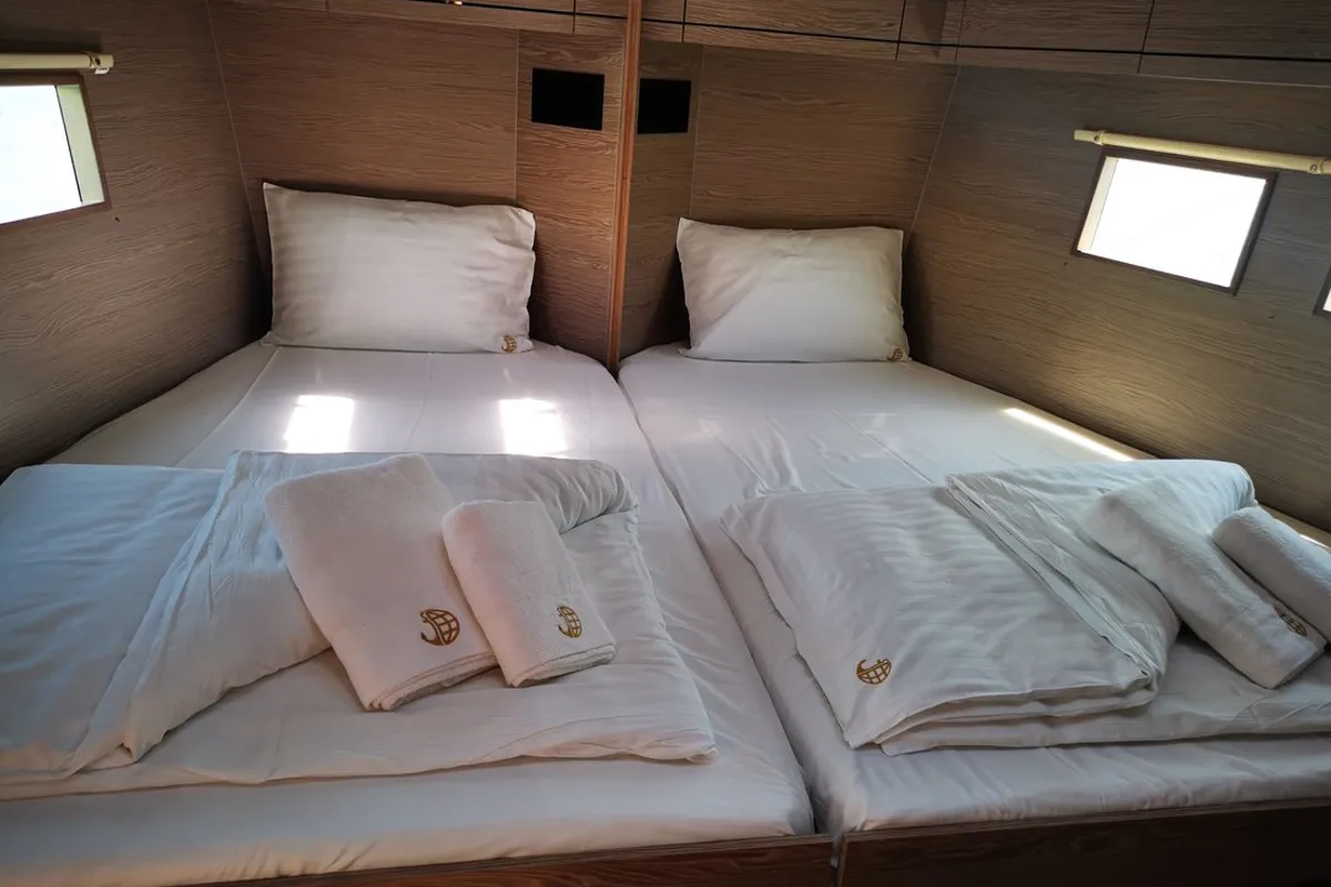 Cabin on Mila Felice, a Hanse 548 sailboat at Seget Donji, Croatia