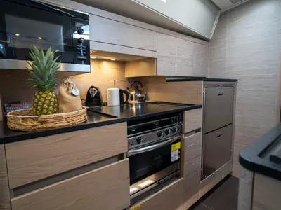 Galley of Mila Felice, a Hanse 548 sailboat at Seget Donji, Croatia