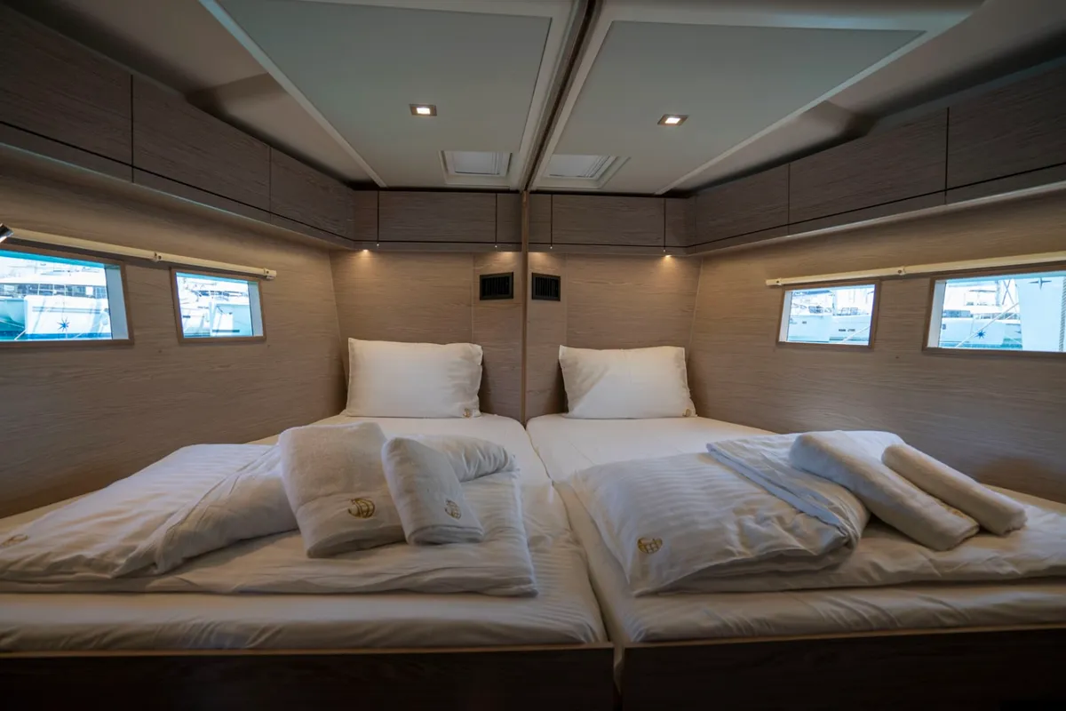 Cabin on Mila Felice, a Hanse 548 sailboat at Seget Donji, Croatia
