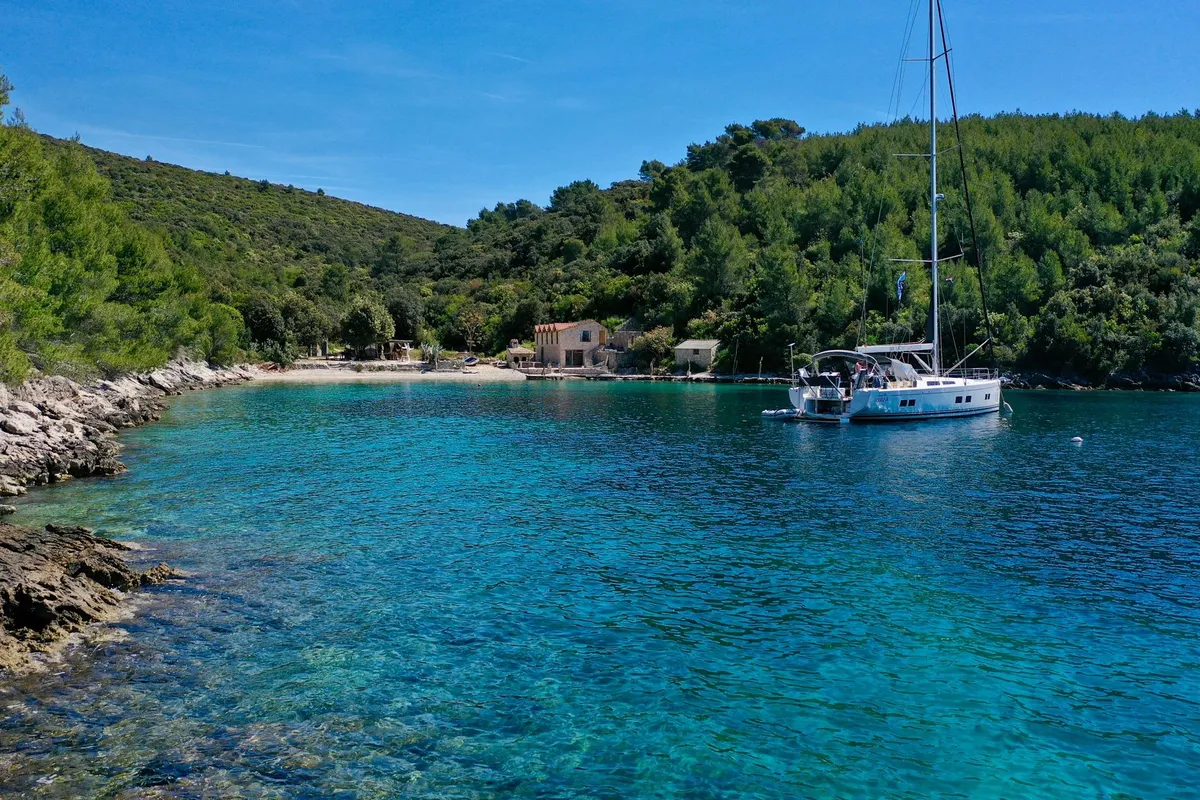 Mila Felice, a Hanse 548 sailboat at Seget Donji, Croatia