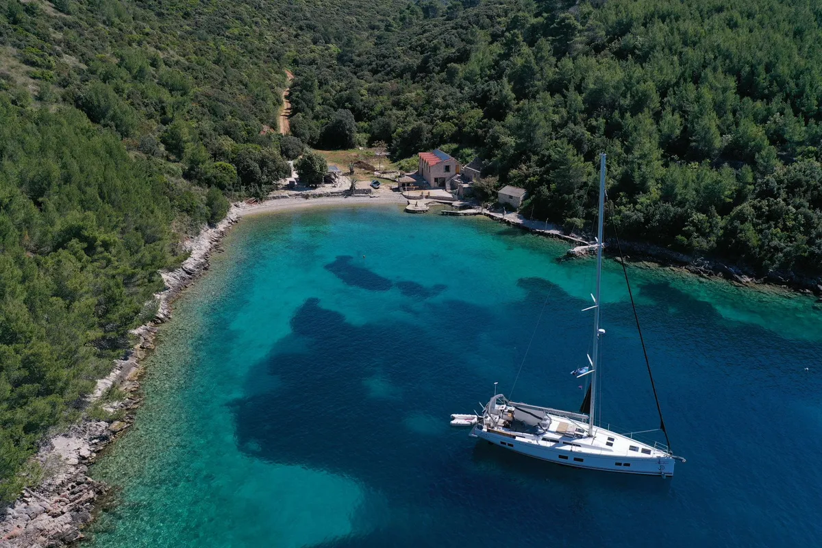 Mila Felice, a Hanse 548 sailboat at Seget Donji, Croatia