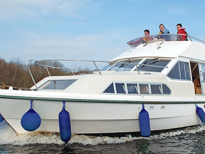 Exterior view of Shannon Star - Budget 13, a Cygnet Shannon Star motorboat at Carrick-on-Shannon, Ireland
