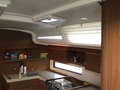 Galley of My Way, a Beneteau Oceanis 40.1 sailboat at Municipal Unit of Lefkada, Greece