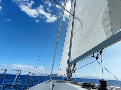 Deck of My Way, a Beneteau Oceanis 40.1 sailboat at Municipal Unit of Lefkada, Greece