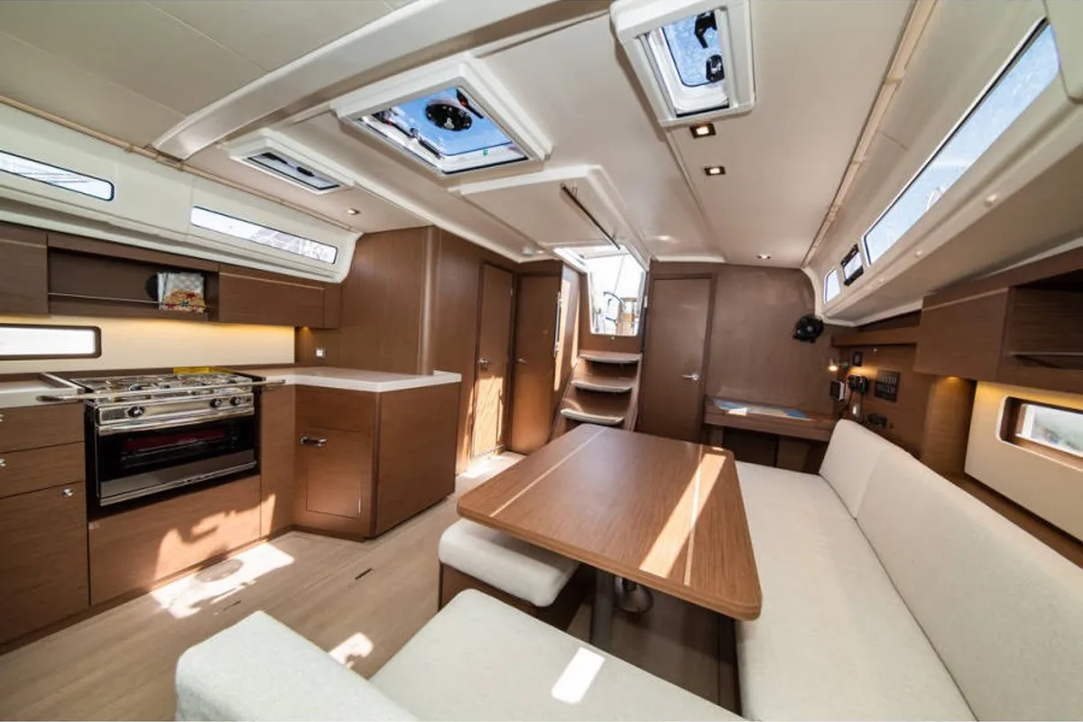 Salon of My Way, a Beneteau Oceanis 40.1 sailboat at Municipal Unit of Lefkada, Greece