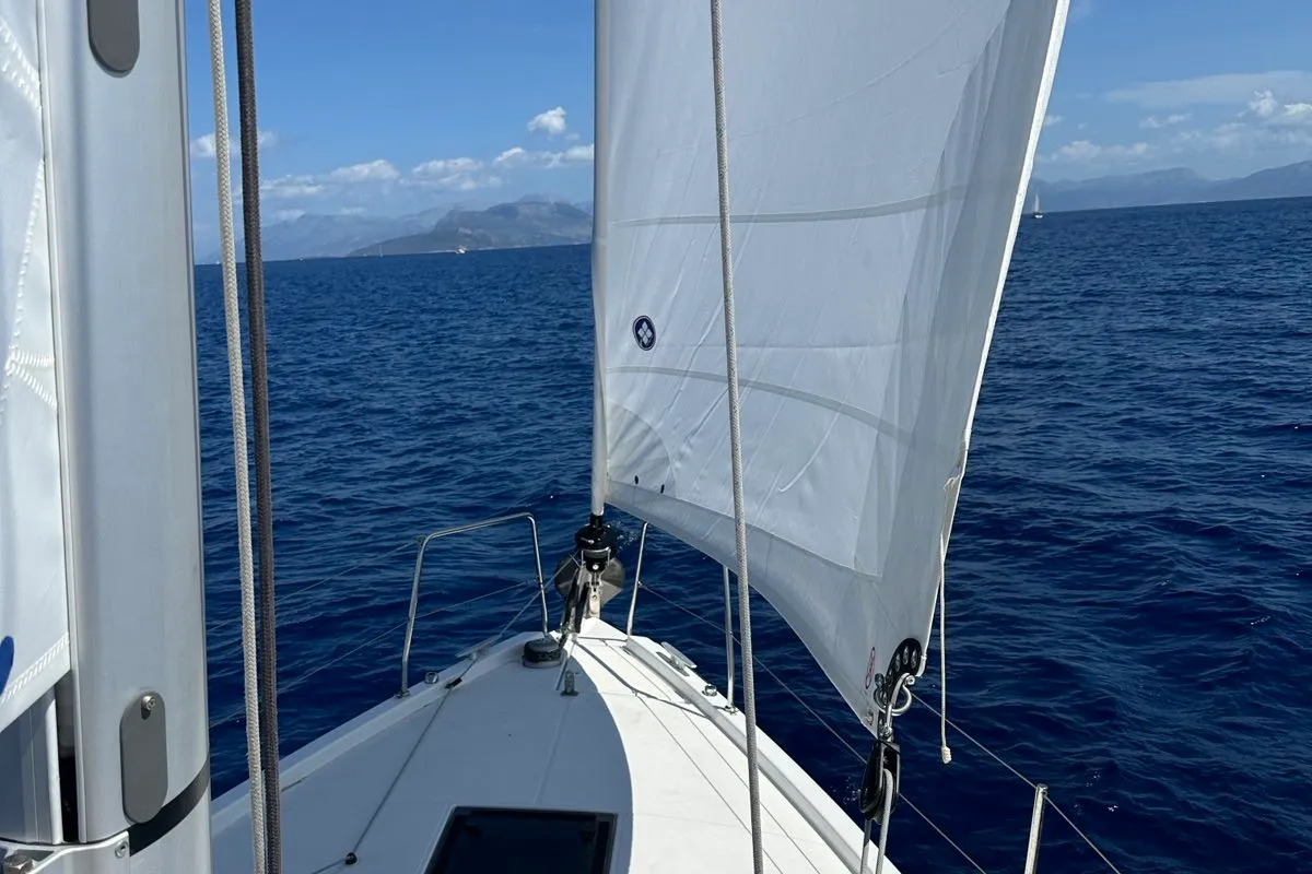 Deck of My Way, a Beneteau Oceanis 40.1 sailboat at Municipal Unit of Lefkada, Greece