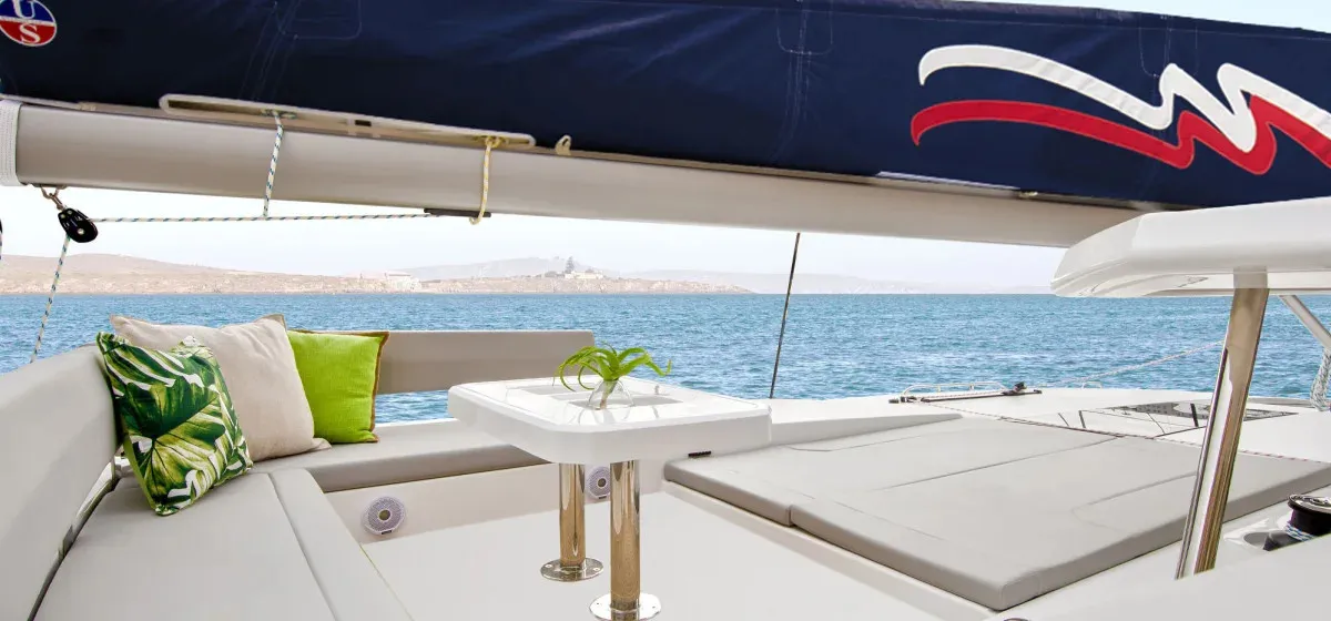 Deck of Moorings 4500L/10 Exclusive, a Leopard 45 catamaran at Road Town, British Virgin Islands