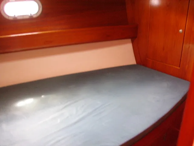 Cabin on Sweet Sue II, a Jeanneau Sun Odyssey 47 sailboat at Athens, Greece