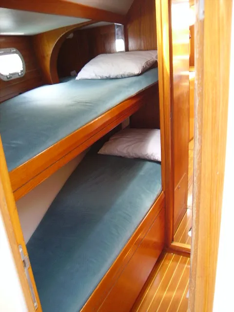 Cabin on Sweet Sue II, a Jeanneau Sun Odyssey 47 sailboat at Athens, Greece