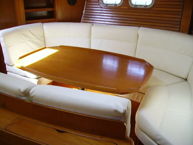 Salon of Sweet Sue II, a Jeanneau Sun Odyssey 47 sailboat at Athens, Greece