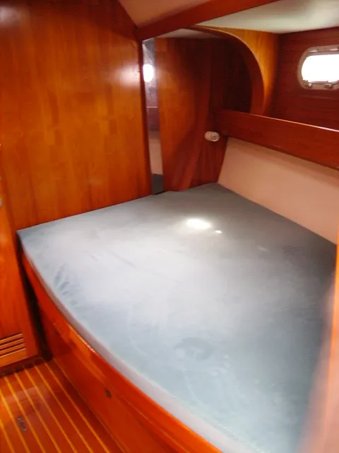 Cabin on Sweet Sue II, a Jeanneau Sun Odyssey 47 sailboat at Athens, Greece