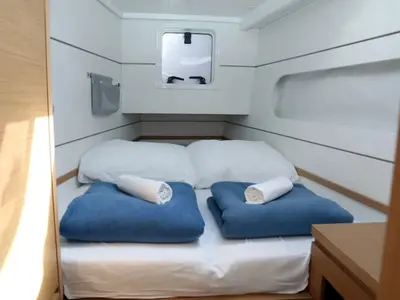Cabin on Kiss me twice, a Excess 12 catamaran at Seget Donji, Croatia