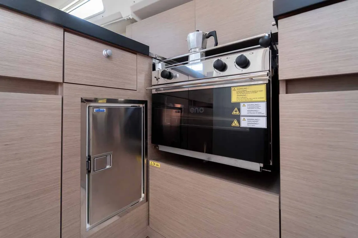 Galley of Daydream, a Hanse 388 sailboat at Grad Šibenik, Croatia