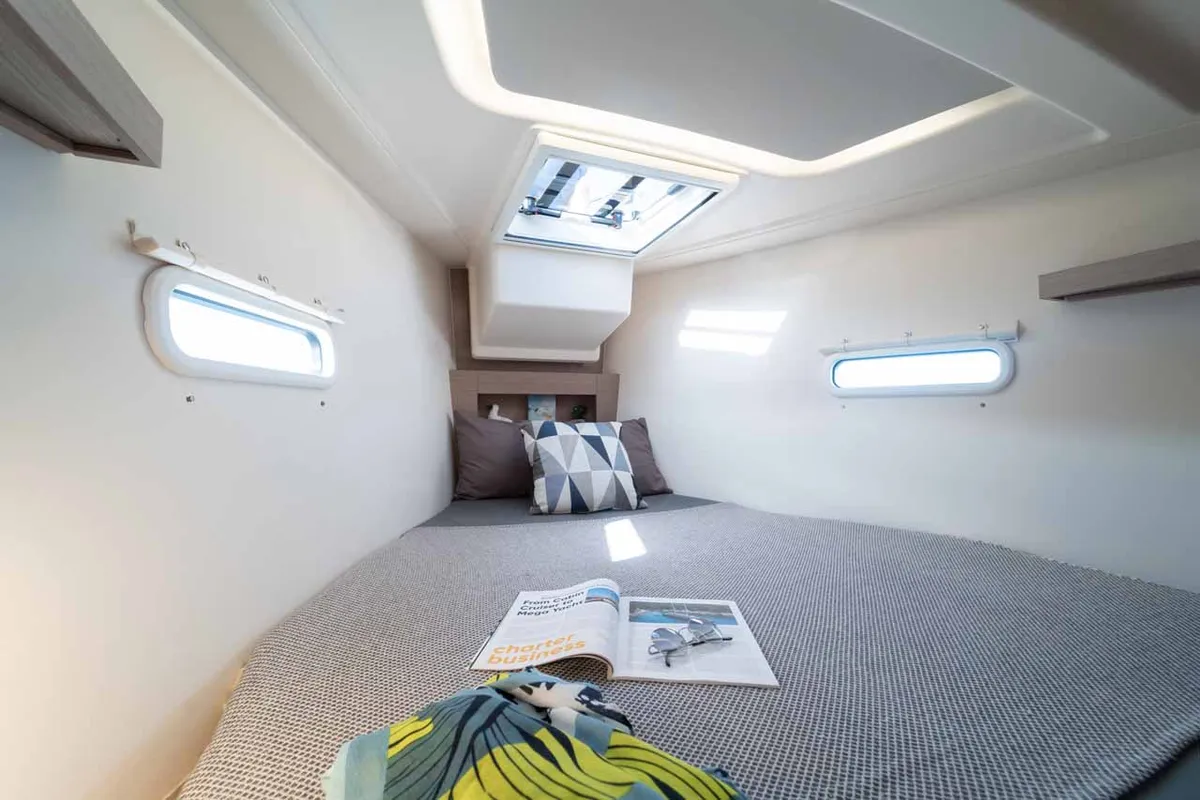 Cabin on Daydream, a Hanse 388 sailboat at Grad Šibenik, Croatia
