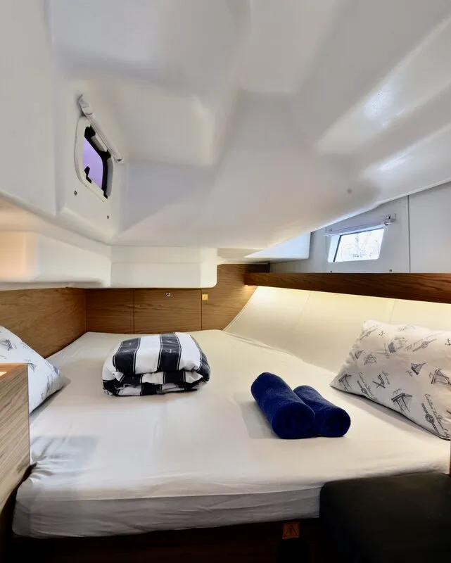 Cabin on Marco Polo, a Elan Impression 40 sailboat at Šibenik, Croatia