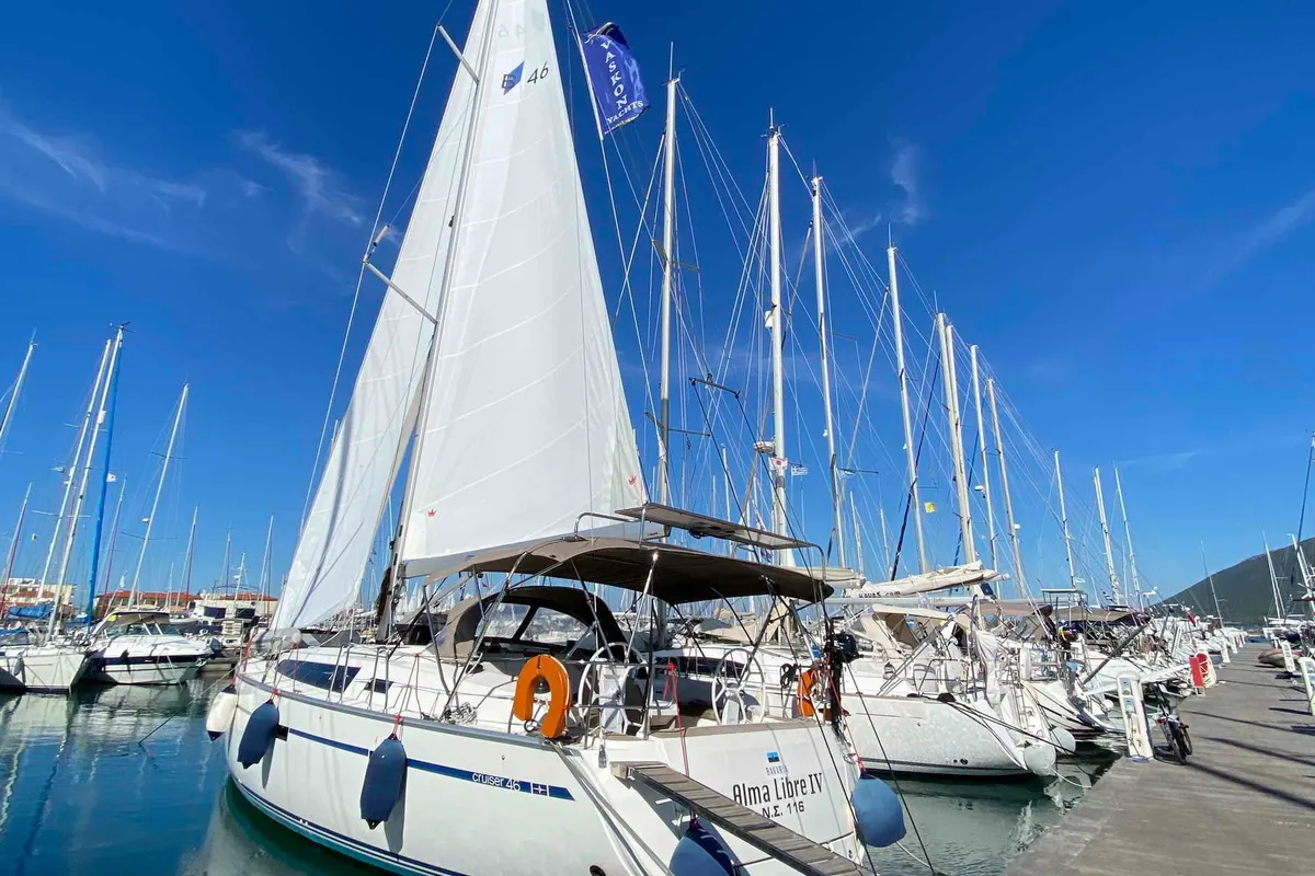 ALMA LIBRE IV, a Bavaria Cruiser 46 sailboat at Municipal Unit of Lefkada, Greece