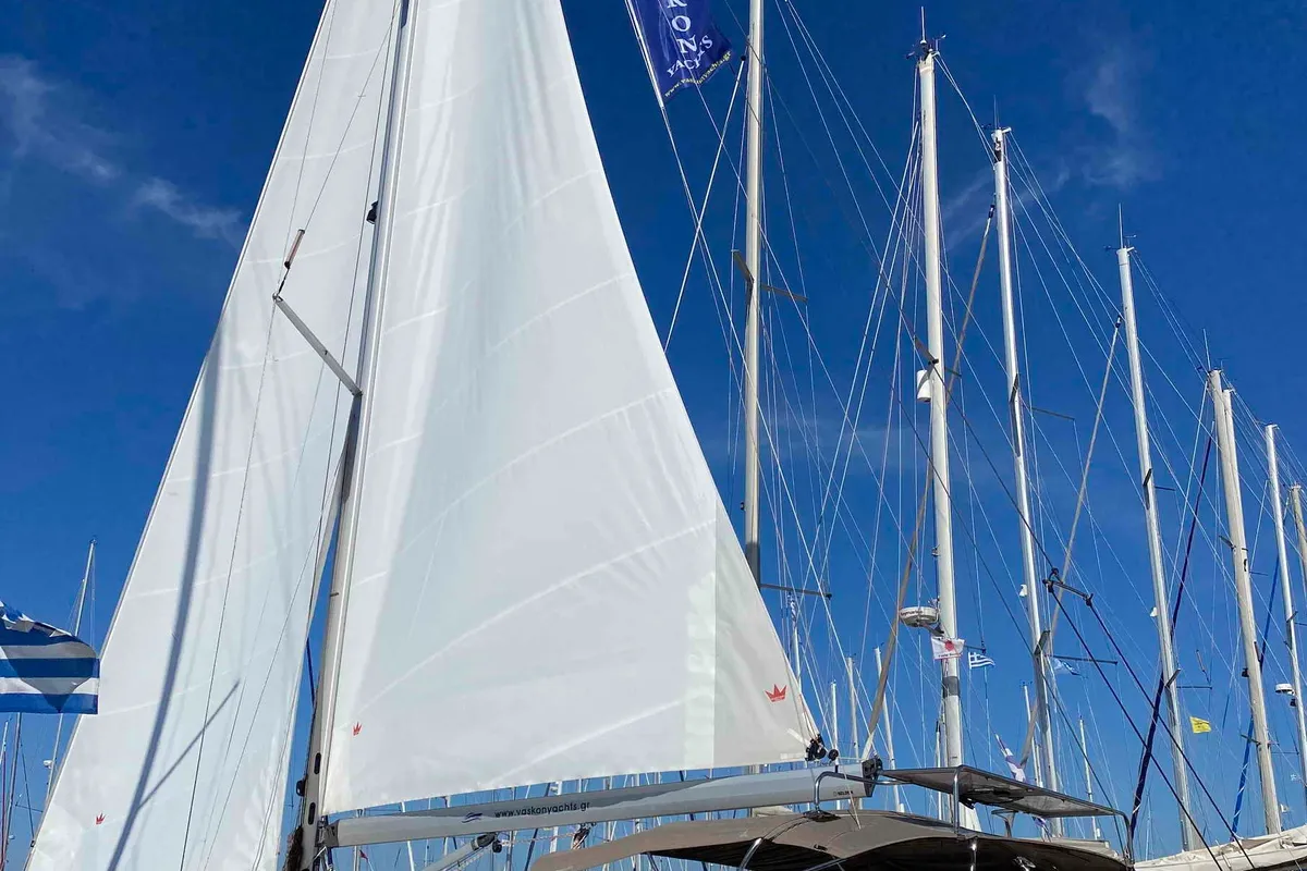 ALMA LIBRE IV, a Bavaria Cruiser 46 sailboat at Municipal Unit of Lefkada, Greece