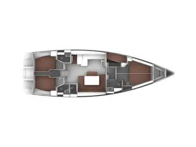 Floor plan of Vivi, a Bavaria 51 Cruiser sailboat at Municipal Unit of Lefkada, Greece