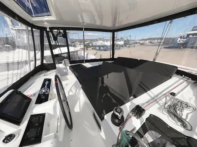 Cockpit of NUVOLA, a Lagoon 46 catamaran at Općina Sukošan, Croatia