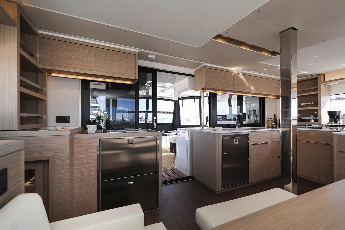 Galley of NUVOLA, a Lagoon 46 catamaran at Općina Sukošan, Croatia