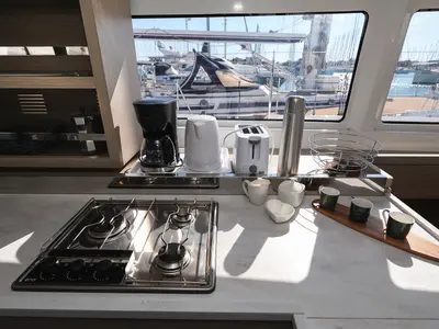 Galley of NUVOLA, a Lagoon 46 catamaran at Općina Sukošan, Croatia