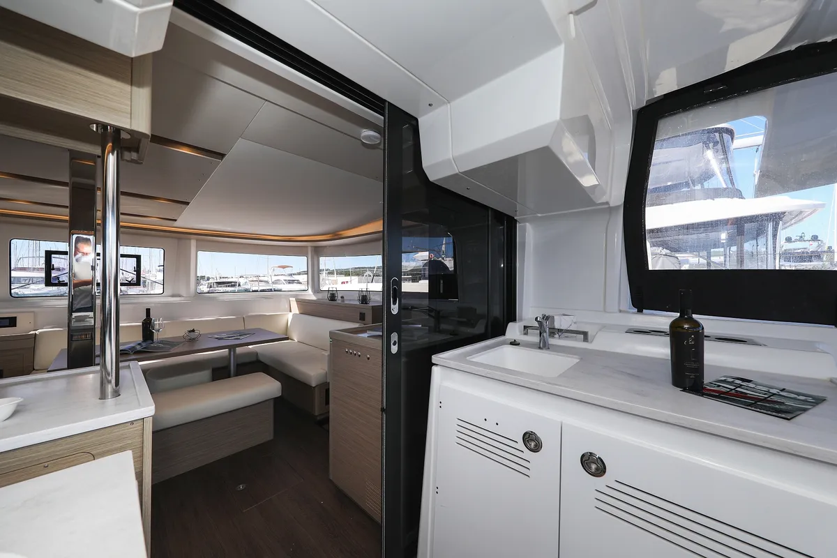 Galley of NUVOLA, a Lagoon 46 catamaran at Općina Sukošan, Croatia