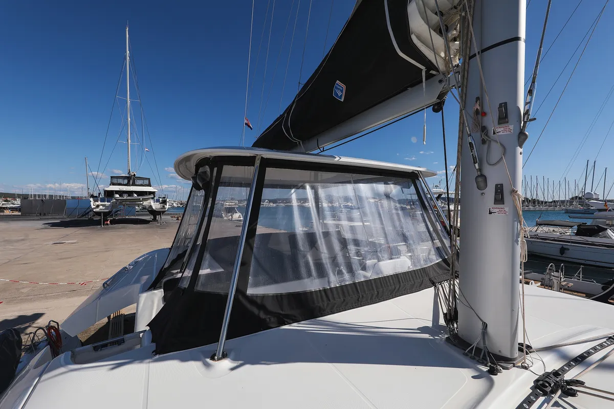 Deck of NUVOLA, a Lagoon 46 catamaran at Općina Sukošan, Croatia