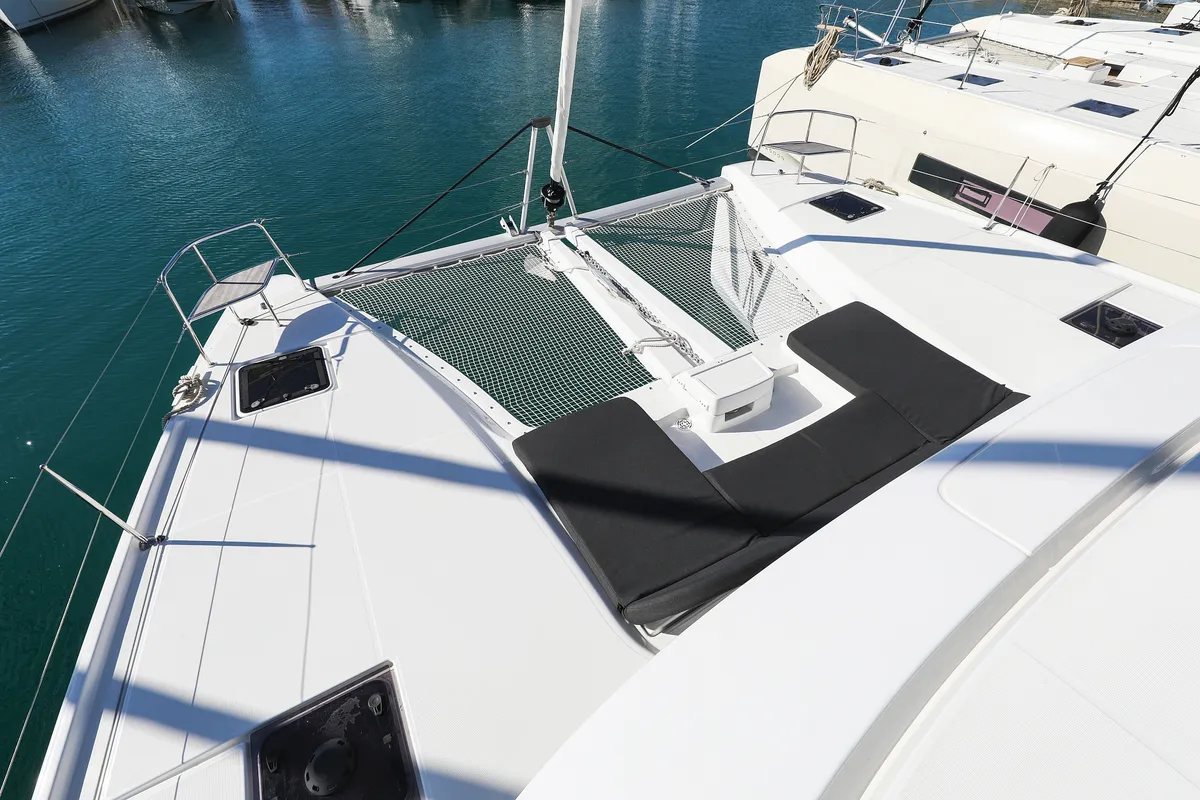 Deck of NUVOLA, a Lagoon 46 catamaran at Općina Sukošan, Croatia