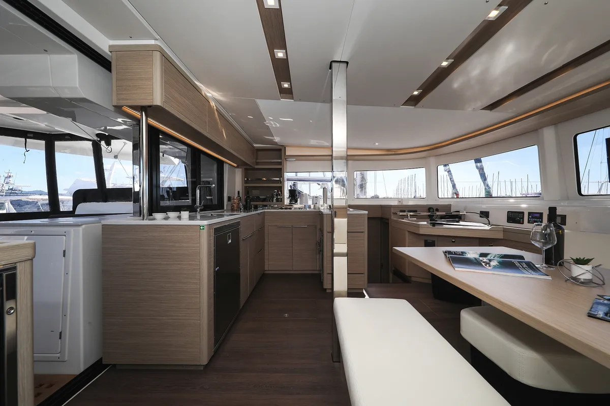 Salon of NUVOLA, a Lagoon 46 catamaran at Općina Sukošan, Croatia