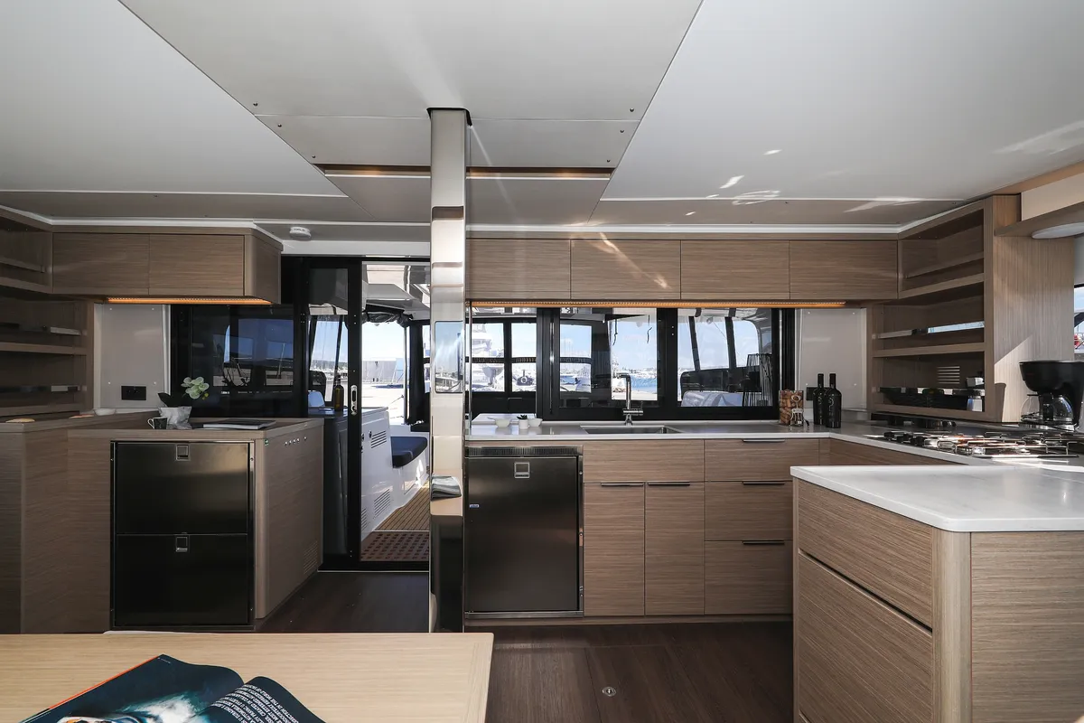 Galley of NUVOLA, a Lagoon 46 catamaran at Općina Sukošan, Croatia