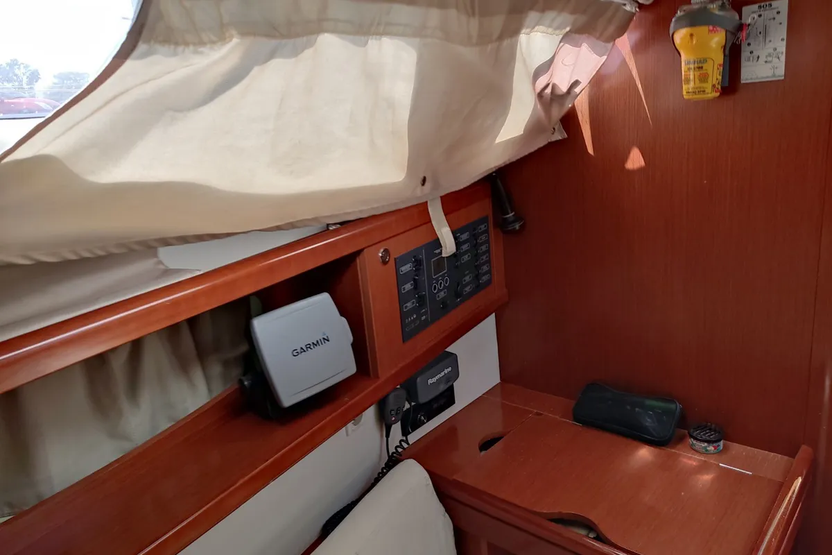 Marilou, a Beneteau Oceanis 34 sailboat at Municipal Unit of Nea Peramos, Greece