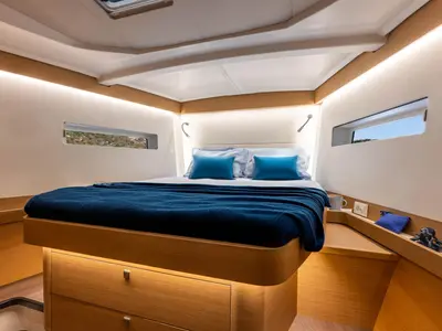 Cabin on Jeanneau Sun Odyssey 455, a sailboat at Road Town, British Virgin Islands