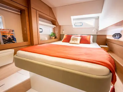 Cabin on Arctic Wonder, a Bali 4.6 catamaran at Tromsø, Norway