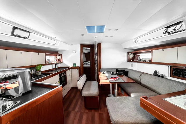 Salon of Diana, a Beneteau Oceanis 45 sailboat at Grad Šibenik, Croatia