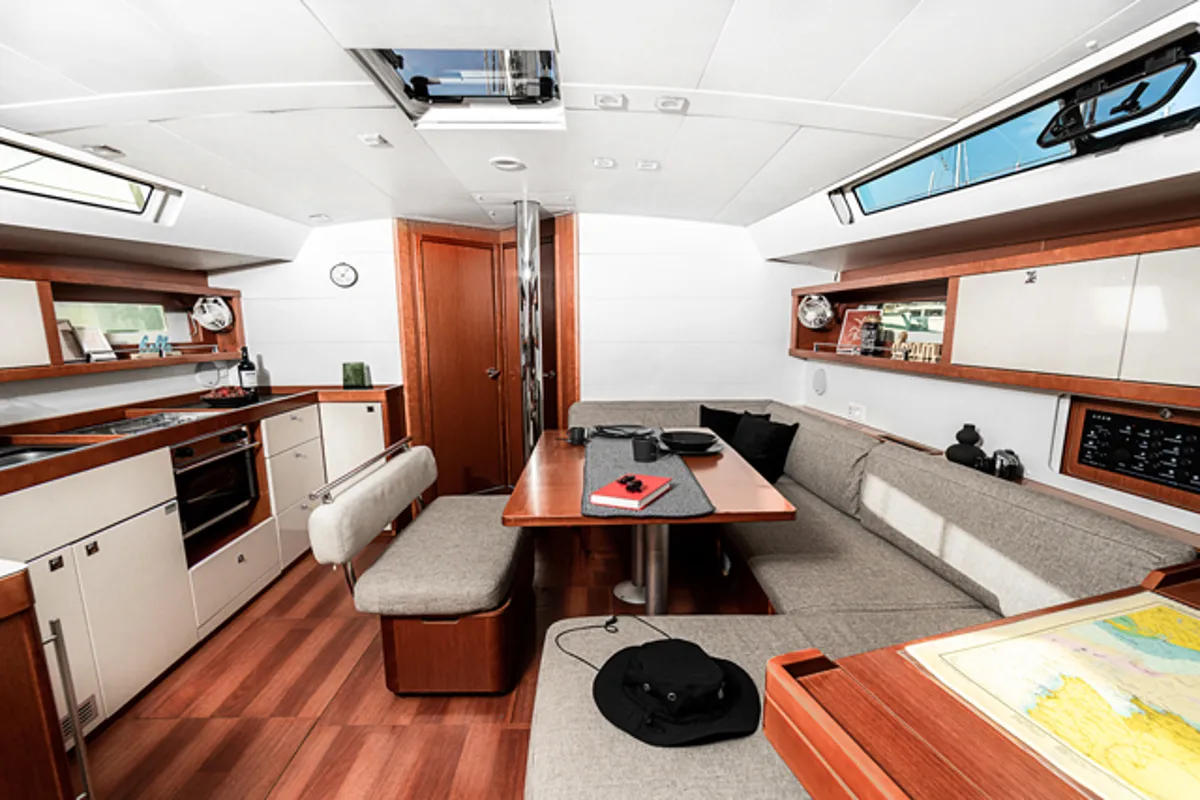 Salon of Diana, a Beneteau Oceanis 45 sailboat at Grad Šibenik, Croatia