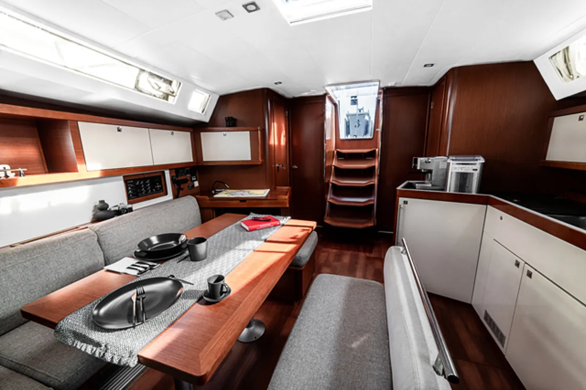 Salon of Diana, a Beneteau Oceanis 45 sailboat at Grad Šibenik, Croatia