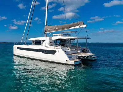 Why Not, a Leopard 46 catamaran at Tonnarella, Italy