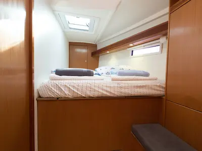 Cabin on Bavaria Cruiser 50, a sailboat at Fethiye, Turkey