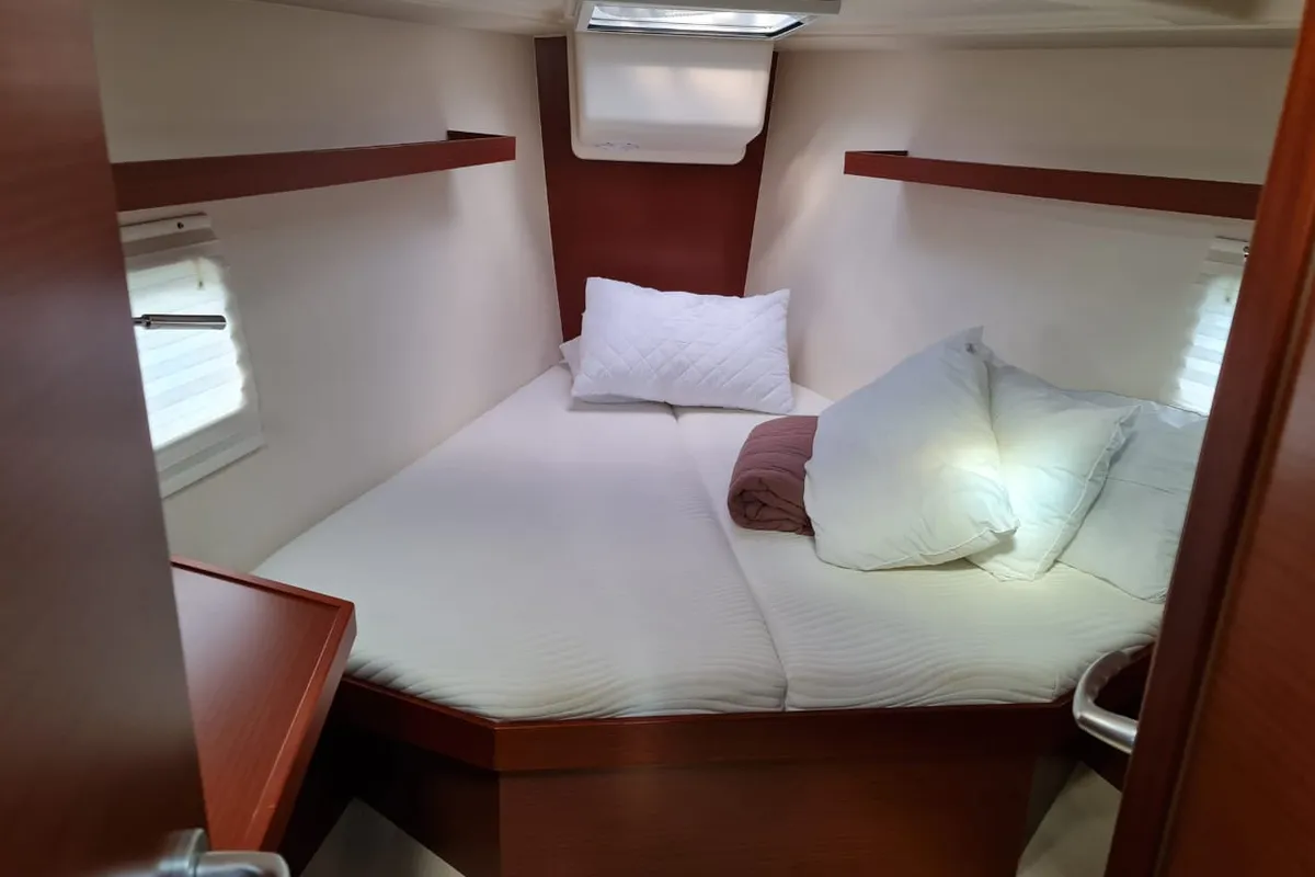 Cabin on Mystique, a Hanse 418 sailboat at Municipal Unit of Ellomenos, Greece
