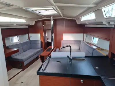 Galley of Mystique, a Hanse 418 sailboat at Municipal Unit of Ellomenos, Greece