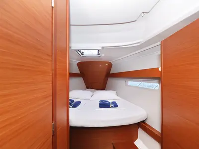 Cabin on Neptune, a Dufour 412 GL sailboat at Grad Biograd na Moru, Croatia
