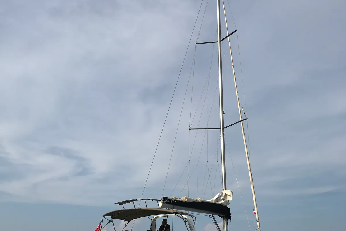 Exterior view of Darwin, a Beneteau Oceanis 50 sailboat at Municipal Unit of Ellomenos, Greece