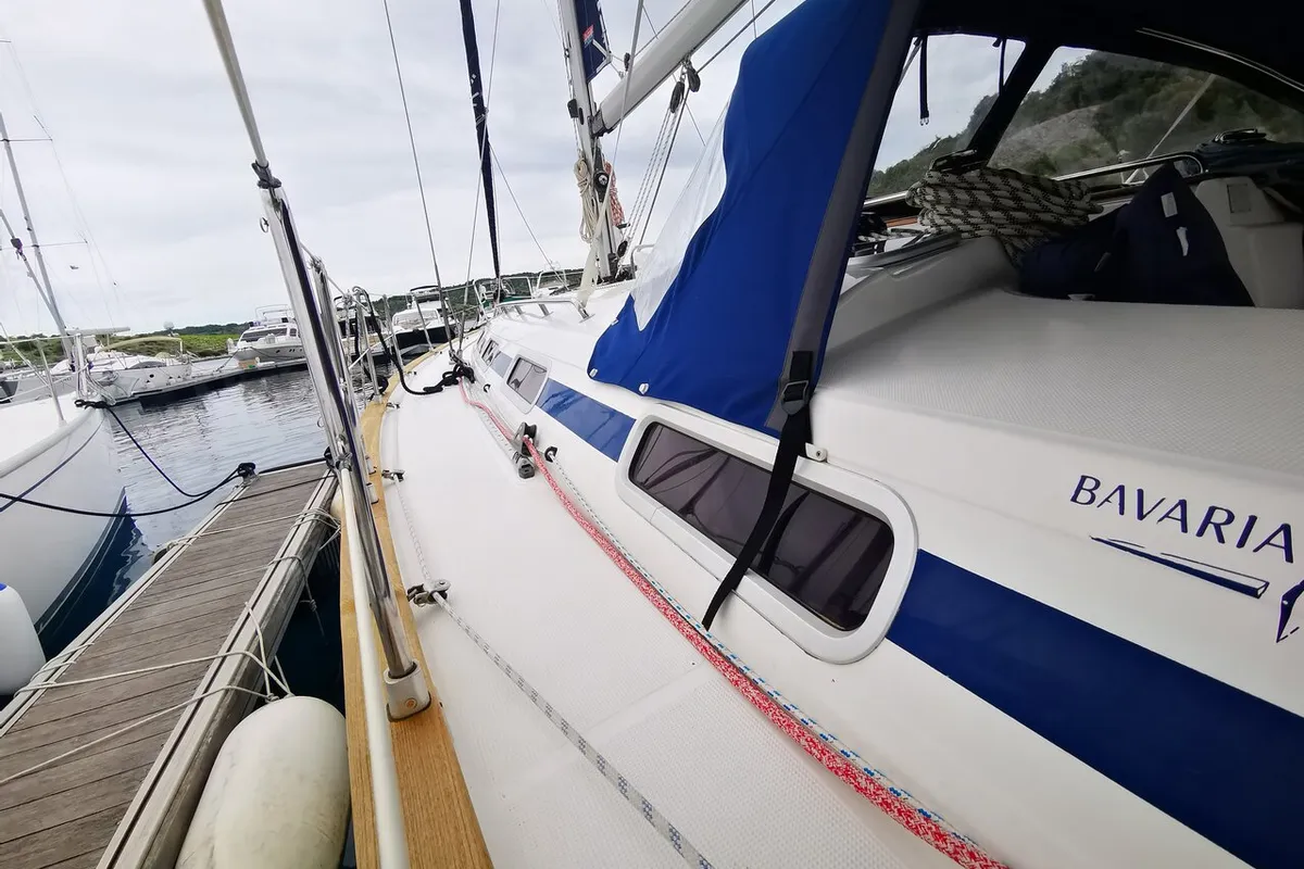 Deck of Sea Gull, a Bavaria 44 sailboat at Primošten, Croatia