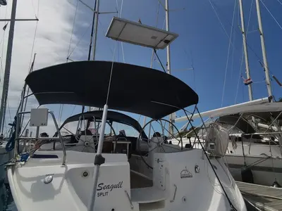 Deck of Sea Gull, a Bavaria 44 sailboat at Primošten, Croatia