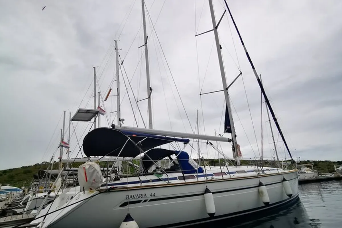 Exterior view of Sea Gull, a Bavaria 44 sailboat at Primošten, Croatia