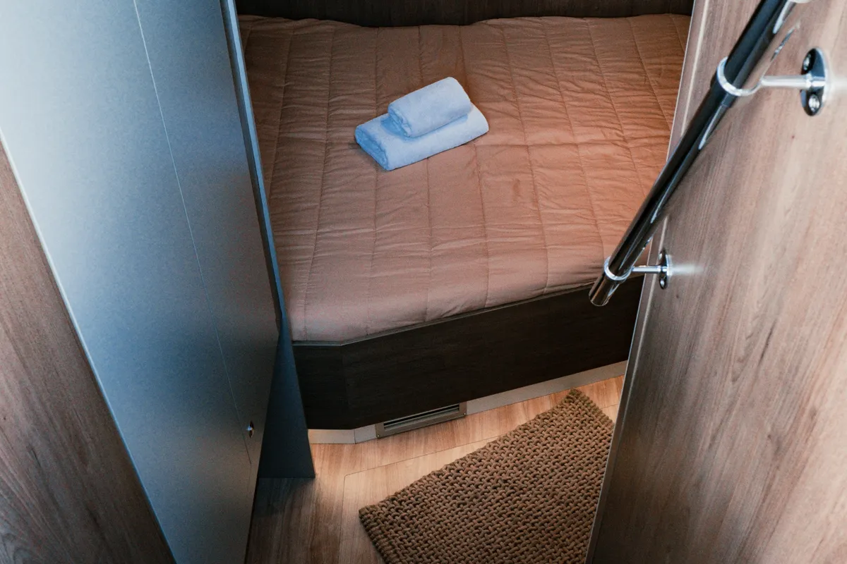 Cabin on Alfa.bm2, a Bali 5.4 catamaran at Tonnarella, Italy