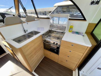 Galley of Baby Blue, a SAS - Vektor Adriana 44 FLY motor yacht at Općina Sukošan, Croatia