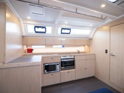 Galley of Blue-D, a Bavaria Cruiser 46 sailboat at Volos Municipality, Greece