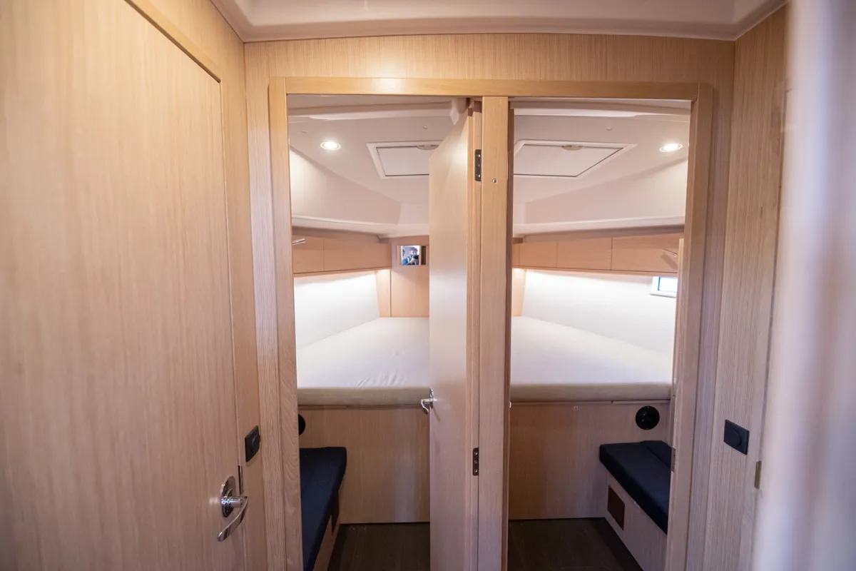 Cabin on Blue-D, a Bavaria Cruiser 46 sailboat at Volos Municipality, Greece