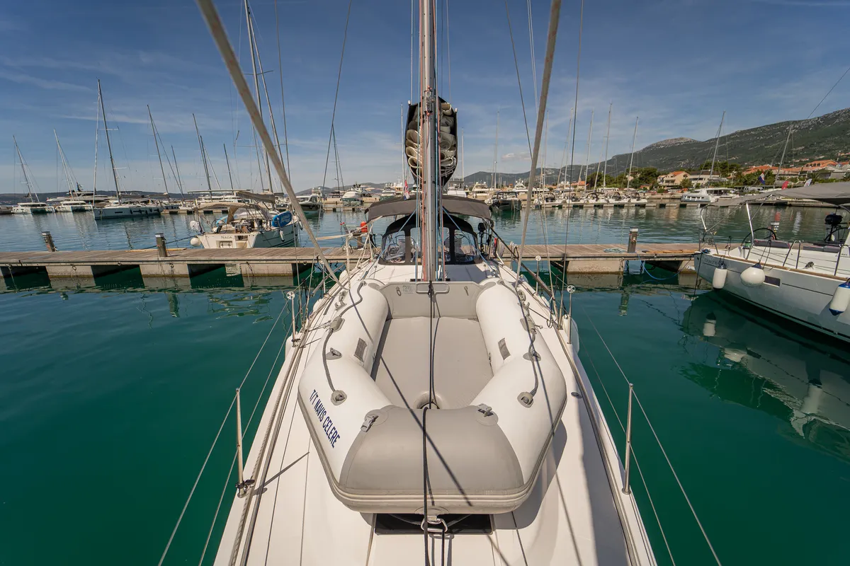 Navis Celere, a AD Boats Salona 380 sailboat at Grad Kaštela, Croatia